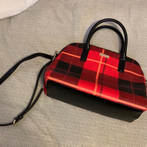 buffalo plaid kate spade purse